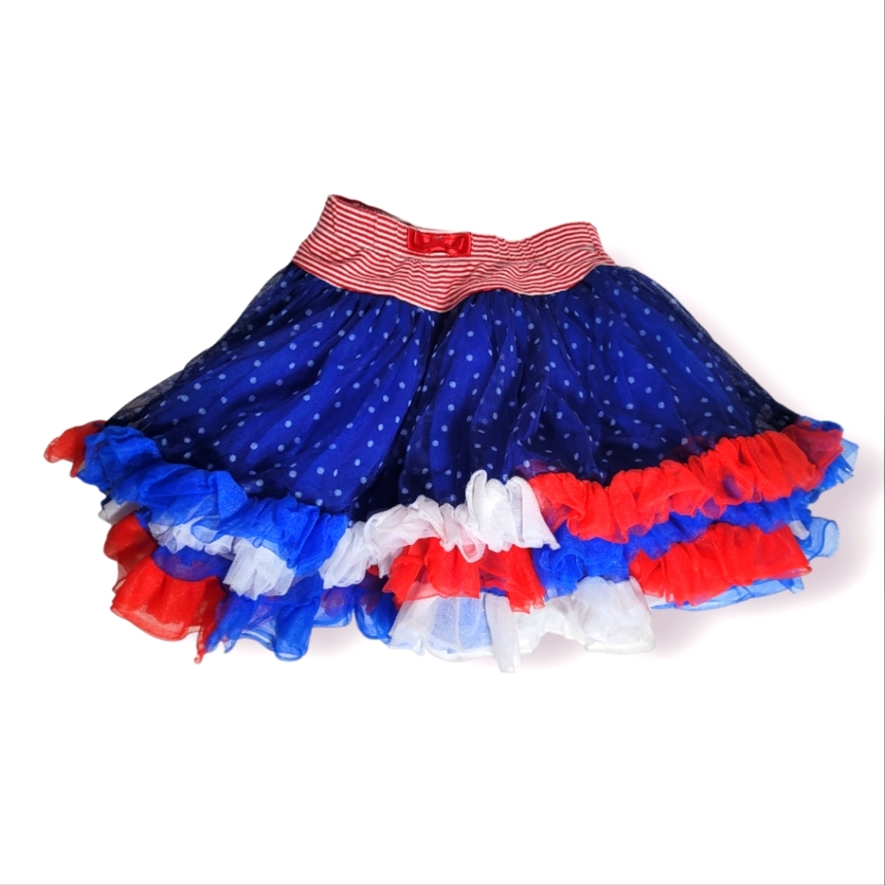Jona Michelle Red, White, Blue Ruffle/Tulle/ Tutu/Skirt